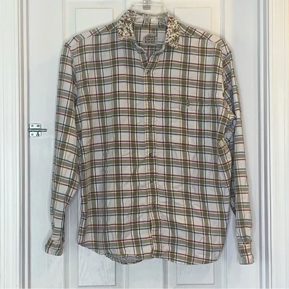 Fiurst of a Kind Flannel Floral a button Down Shirt Size 2X